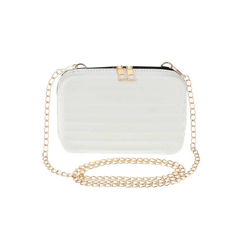 Body Case Clutch Bag with Chain Strap – White – Kings Gifts Shop
